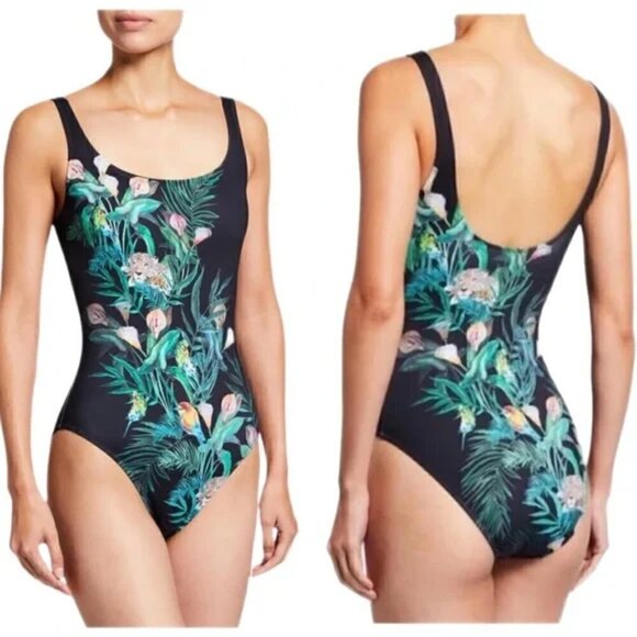 New JOHNNY WAS Calla Lily Printed One-Piece Swimsuit NWT Size X-Small - Picture 5 of 17